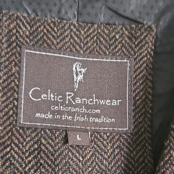 Wool BLEND Men's Dark Brown Vest - Picture 4 of 6